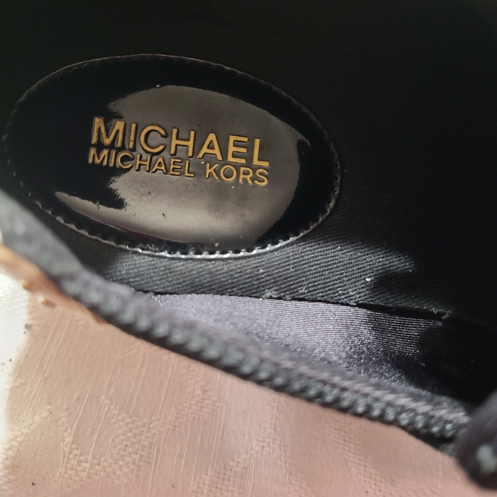 Michael Kors Black and Gold Slip-On Sneakers - Picture 4 of 5